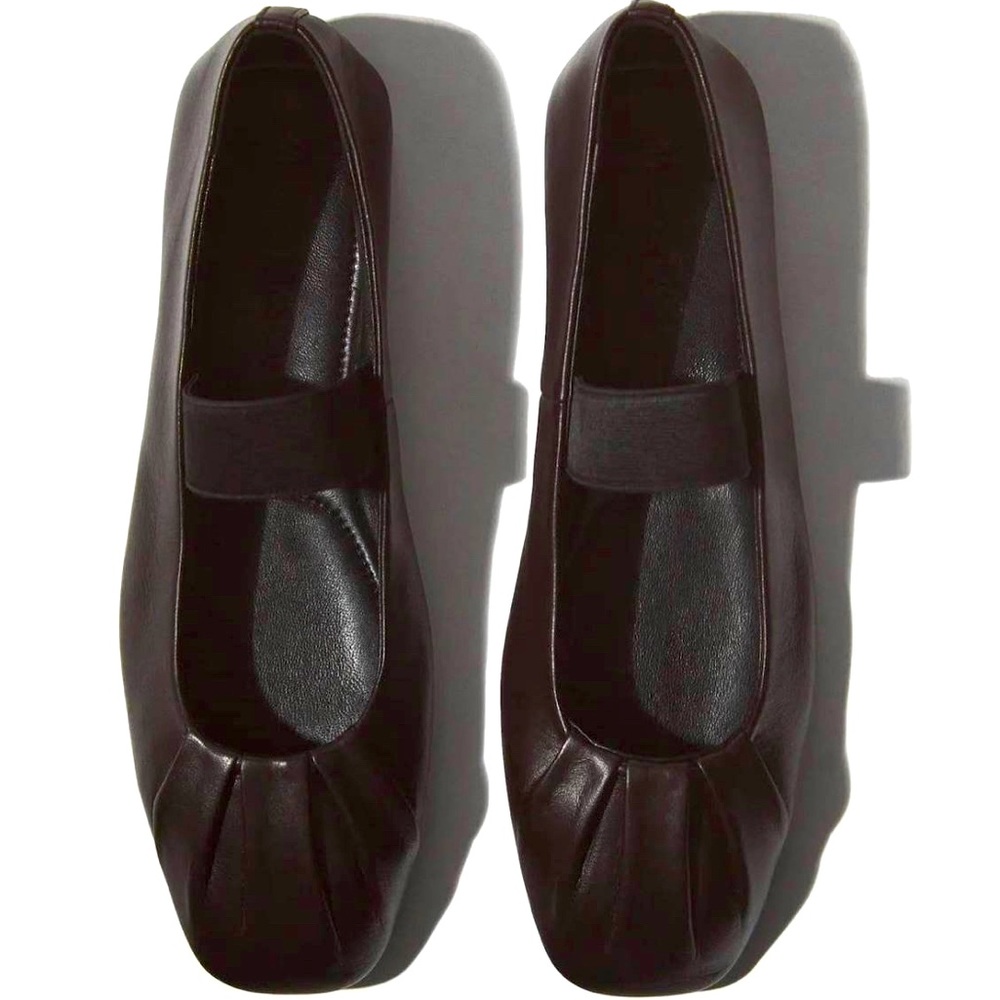 NWT Massimo Dutti Leather Flats